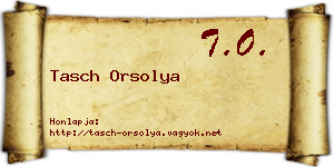 Tasch Orsolya névjegykártya