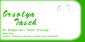 orsolya tasch business card